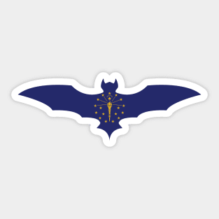 Indiana Bat Flag Sticker